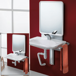 Image Produit Support lavabo réglable avec miroir