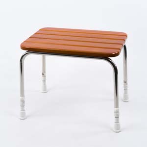 Image Produit Tabouret de douche Bariatrique Premium à lattes en bois