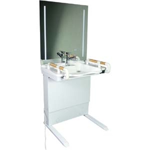 Image Produit Lavabo avec miroir réglable en hauteur