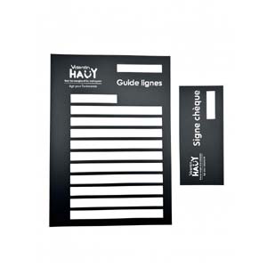 Image Produit Kit guide ligne A4 + signe chèque signature
