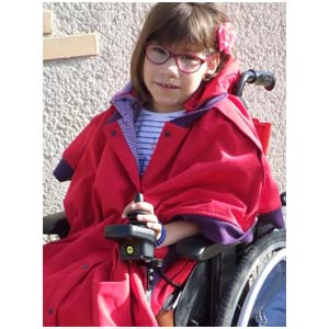 Image Produit Cape imperméable Bombers pour fauteuil roulant sans têtière enfant/adulte