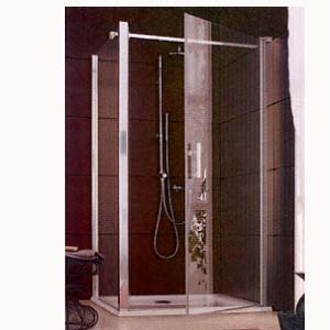 Image Produit Paroi de douche Jazz avec porte pivotante à ouverture totale